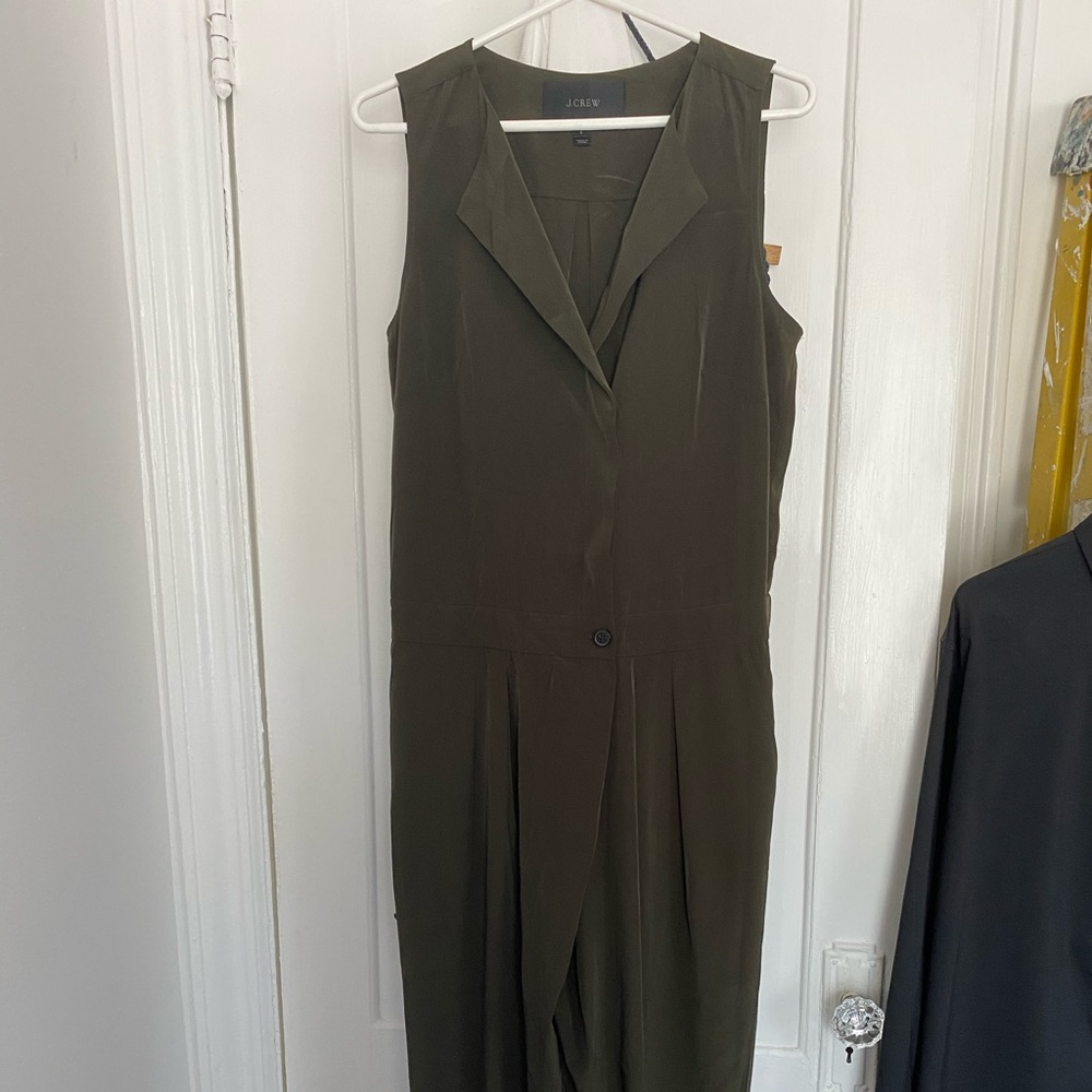J.crew Olive green jumpsuit